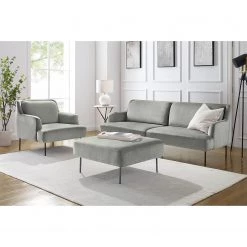 Fredriks Fauteuil Bleecker - Velours - Gris -Pas Cher Fauteuils Magasin 1000216232 210107 16315400280 MOOD DETAILS P000000001000216232 mood
