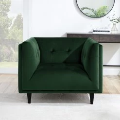 Red Living Fauteuil Botley - Velours - Vert foncé 16 Red Living Fauteuil Botley - Velours - Vert foncé -Pas Cher Fauteuils Magasin 1000216237 210210 07564800027 MOOD DETAILS P000000001000216237 mood