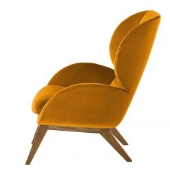 Studio Copenhagen Fauteuil Marols - Velours Shyla: Orange jaune - Chêne clair -Pas Cher Fauteuils Magasin 1000217270 201117 15583900147 DETAILS P000000001000217270