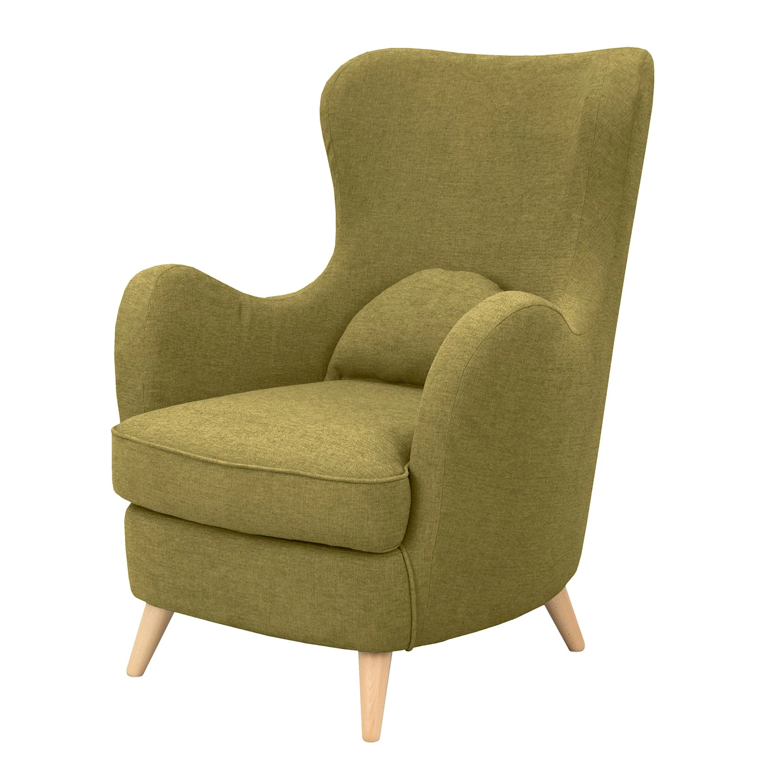 Fauteuil Moulton - Tissu structuré Talta: Vert olive 3 Fauteuil Moulton - Tissu structuré Talta: Vert olive