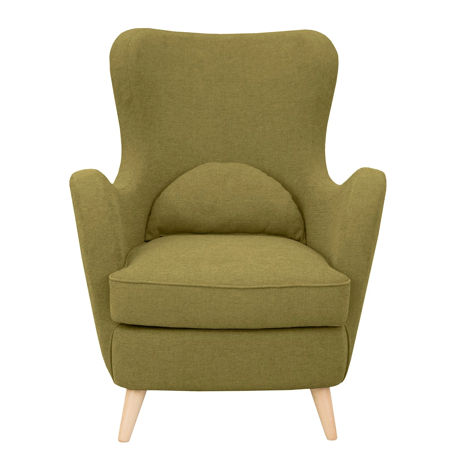 Fauteuil Moulton - Tissu structuré Talta: Vert olive 5 Fauteuil Moulton - Tissu structuré Talta: Vert olive – Image 3