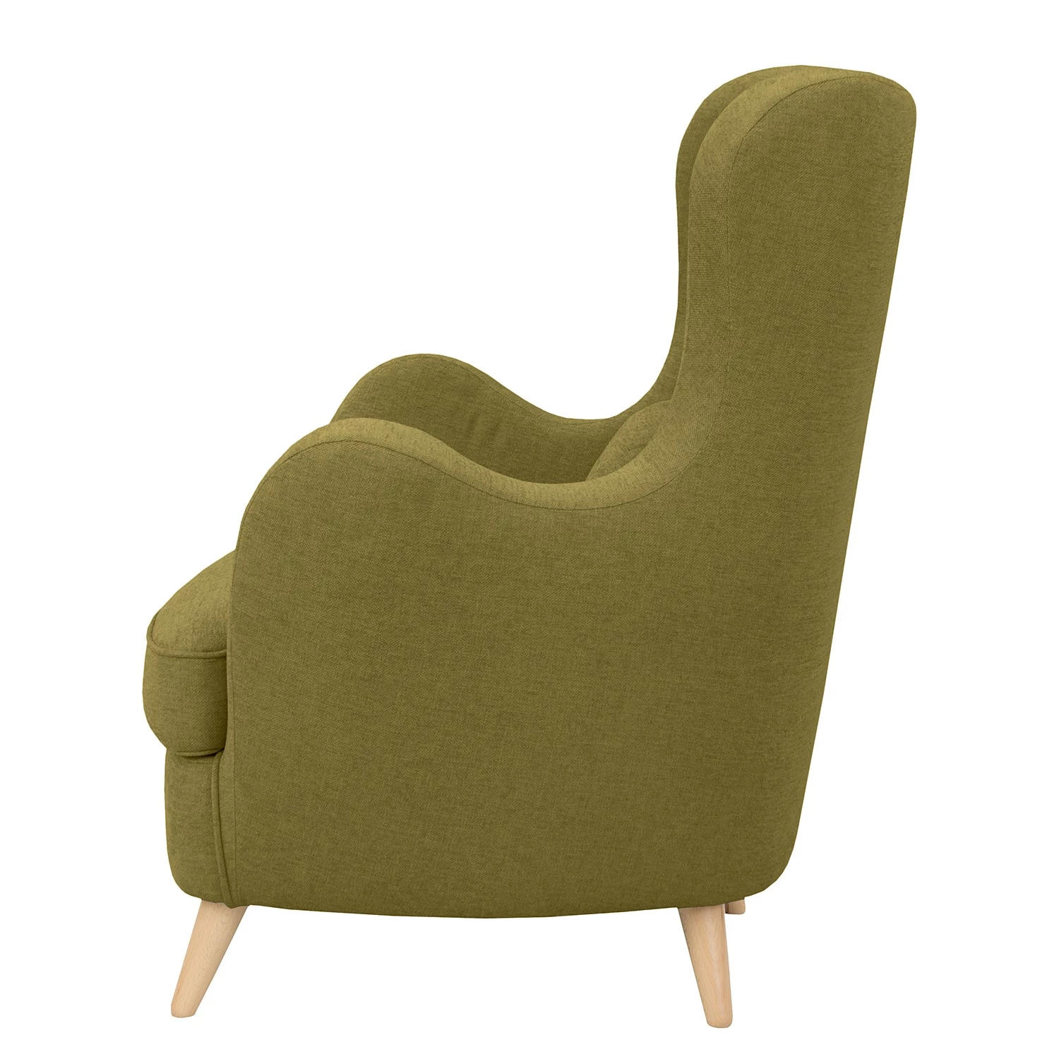 Fauteuil Moulton - Tissu structuré Talta: Vert olive 6 Fauteuil Moulton - Tissu structuré Talta: Vert olive – Image 4