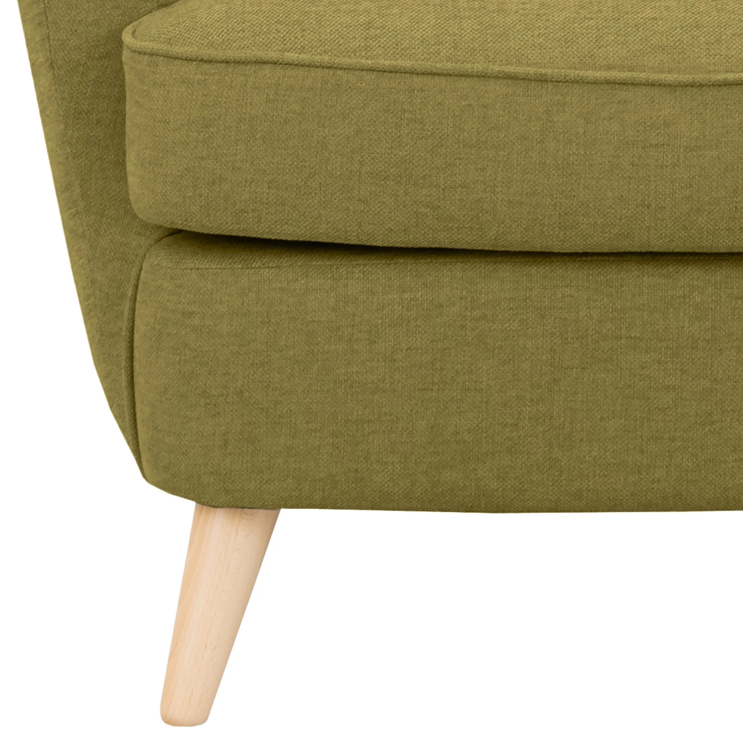 Fauteuil Moulton - Tissu structuré Talta: Vert olive 9 Fauteuil Moulton - Tissu structuré Talta: Vert olive – Image 7