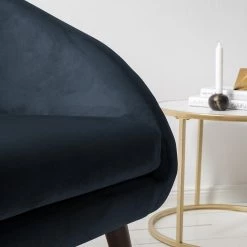 Ridgevalley Fauteuil Volonne - Velours Ravi: Bleu foncé -Pas Cher Fauteuils Magasin 1000227292 210325 06594400031 DETAILS P000000001000227292