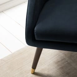 Ridgevalley Fauteuil Volonne - Velours Ravi: Bleu foncé -Pas Cher Fauteuils Magasin 1000227292 210325 06594500032 DETAILS P000000001000227292