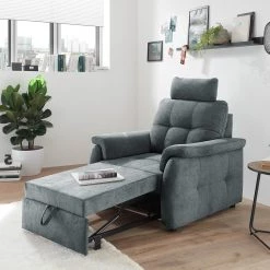 Loftscape Fauteuil de relaxation Lomme - Microfibre - Microfibre Ranu: Anthracite -Pas Cher Fauteuils Magasin 1000241652 210127 18085400094 MOOD DETAILS P000000001000241652 mood