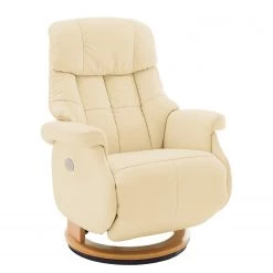 Modoform Fauteuil relax Grunewald III - Cuir véritable / Imitation cuir - Crème