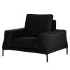 Fredriks Fauteuil XXL Grossa - Velours - Velours Vaia: Noir -Pas Cher Fauteuils Magasin 1000243242 210330 18214000290 IMAGE P000000001000243242