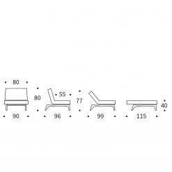 Innovation Möbel Fauteuil Splitback Eik - Tissu Mixed Dance : 521 Grey - Noir -Pas Cher Fauteuils Magasin 1000244300 210218 15054900231 SKETCH DETAILS P000000001000244300 sketch