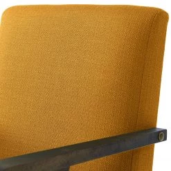 Studio Copenhagen Fauteuil Monklet - Tissu - Tissu Ekta: Jaune moutarde - Hêtre foncé -Pas Cher Fauteuils Magasin 1000244920 210225 13025100111 DETAILS P000000001000244920