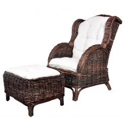 Ars Natura Fauteuil relax Bedous - Tissu / Rotin -Pas Cher Fauteuils Magasin 1000255328 220513 030 DETAILS P000000001000255328