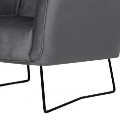 Bizzarto Fauteuil Caleta - Tissu - Velours Onoli: Anthracite -Pas Cher Fauteuils Magasin 1000256766 210427 09293800348 DETAILS P000000001000256766
