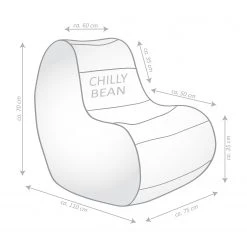 Magma-Heimtex Fauteuil pouf Scuba Chillybean - Anthracite -Pas Cher Fauteuils Magasin 1000259481 210421 15342400043 SKETCH DETAILS P000000001000259481 sketch
