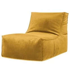 Magma-Heimtex Fauteuil pouf Veluto Rock - Jaune moutarde - Profondeur : 100 cm