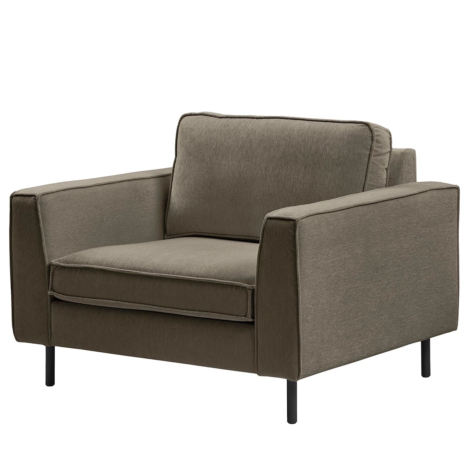 Mørteens Fauteuil Monblanc - Tissu - Tissu Velia: Gris marron 3 Mørteens Fauteuil Monblanc - Tissu - Tissu Velia: Gris marron