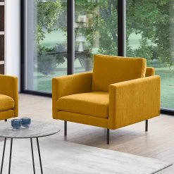 Mørteens Fauteuil Landos - Tissu Velia: Jaune maïs -Pas Cher Fauteuils Magasin 1000265009 210827 06180400351 MOOD DETAILS P000000001000265009 mood