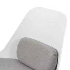 Mørteens Fauteuil Evie I - Matière plastique et tissu / Hêtre massif - Blanc et gris / Hêtre -Pas Cher Fauteuils Magasin 1000273470 220420 045 DETAILS P000000001000273470