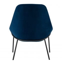 Studio Copenhagen Fauteuil Evie II - Velours / Métal - Bleu foncé / Noir -Pas Cher Fauteuils Magasin 1000273471 220420 040 DETAILS P000000001000273471