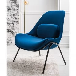 Studio Copenhagen Fauteuil Evie II - Velours / Métal - Bleu foncé / Noir -Pas Cher Fauteuils Magasin 1000273471 220919 021 MOOD DETAILS P000000001000273471 mood