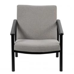 Studio Copenhagen Fauteuil Etah - Tissu / Hêtre massif - Gris / Noir -Pas Cher Fauteuils Magasin 1000273473 220420 030 DETAILS P000000001000273473