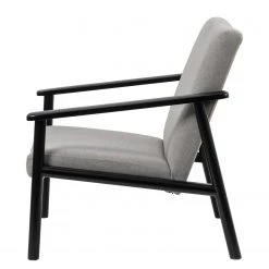 Studio Copenhagen Fauteuil Etah - Tissu / Hêtre massif - Gris / Noir -Pas Cher Fauteuils Magasin 1000273473 220420 035 DETAILS P000000001000273473