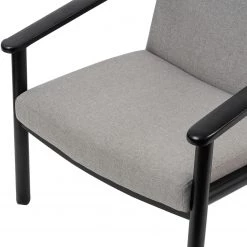 Studio Copenhagen Fauteuil Etah - Tissu / Hêtre massif - Gris / Noir -Pas Cher Fauteuils Magasin 1000273473 220420 050 DETAILS P000000001000273473