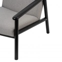 Studio Copenhagen Fauteuil Etah - Tissu / Hêtre massif - Gris / Noir -Pas Cher Fauteuils Magasin 1000273473 220420 055 DETAILS P000000001000273473