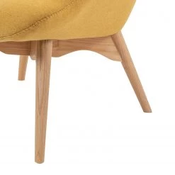 Mørteens Fauteuil Gimli - Tissu / Frêne massif - Jaune moutarde -Pas Cher Fauteuils Magasin 1000273485 220420 060 DETAILS P000000001000273485