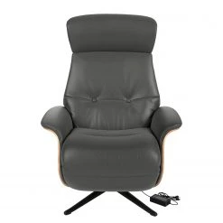 Studio Copenhagen Fauteuil relax Anderson III - Cuir véritable Neka : Gris - Noir - Noyer -Pas Cher Fauteuils Magasin 1000277752 211007 131806000043 DETAILS P000000001000277752