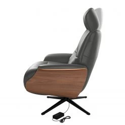 Studio Copenhagen Fauteuil relax Anderson III - Cuir véritable Neka : Gris - Noir - Noyer -Pas Cher Fauteuils Magasin 1000277752 211007 131806000054 DETAILS P000000001000277752