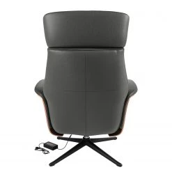 Studio Copenhagen Fauteuil relax Anderson III - Cuir véritable Neka : Gris - Noir - Noyer -Pas Cher Fauteuils Magasin 1000277752 211007 131806000076 DETAILS P000000001000277752