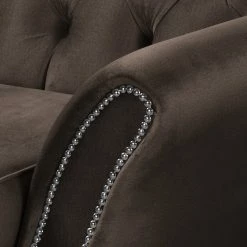 Red Living Fauteuil Dassel - Velours - Velours Onoli: Espresso -Pas Cher Fauteuils Magasin 1000278193 210715 11324200228 DETAILS P000000001000278193