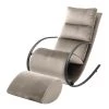 Loftscape Fauteuil de relaxation Calcha - Velours Fibi: Gris clair - Avec repose-pieds -Pas Cher Fauteuils Magasin 1000282640 220518 010 IMAGE P000000001000282640