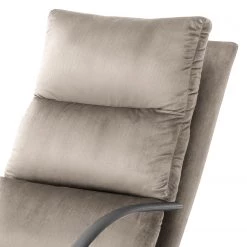 Loftscape Fauteuil de relaxation Calcha - Velours Fibi: Gris clair - Avec repose-pieds -Pas Cher Fauteuils Magasin 1000282640 220518 060 DETAILS P000000001000282640