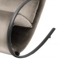 Loftscape Fauteuil de relaxation Calcha - Velours Fibi: Gris clair - Avec repose-pieds -Pas Cher Fauteuils Magasin 1000282640 220518 080 DETAILS P000000001000282640