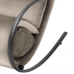 Loftscape Fauteuil de relaxation Calcha - Velours Fibi: Gris clair - Avec repose-pieds -Pas Cher Fauteuils Magasin 1000282640 220518 090 DETAILS P000000001000282640