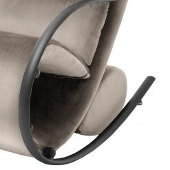 Loftscape Fauteuil de relaxation Calcha - Velours Fibi: Gris clair - Avec repose-pieds -Pas Cher Fauteuils Magasin 1000282640 220518 100 DETAILS P000000001000282640