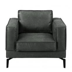 Ars manufacti Fauteuil Hanks - Aspect cuir vieilli - Microfibre Yaka: Noir -Pas Cher Fauteuils Magasin 1000283521 210817 15274600971 DETAILS P000000001000283521