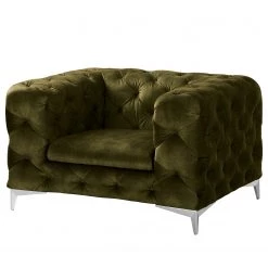 Red Living Fauteuil Merlin - Velours Tomi: Vert vieilli