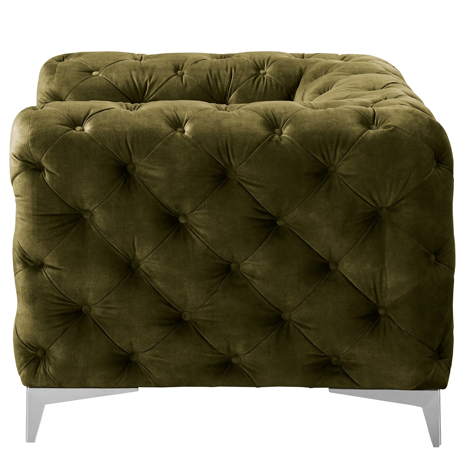 Red Living Fauteuil Merlin - Velours Tomi: Vert vieilli 5 Red Living Fauteuil Merlin - Velours Tomi: Vert vieilli – Image 3