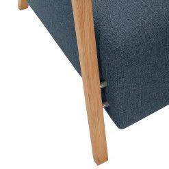 Loftscape Fauteuil Frapper - Tissu structuré Poema: Bleu foncé - Chêne clair -Pas Cher Fauteuils Magasin 1000311191 211124 10271600059 DETAILS P000000001000311191