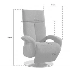 Loftscape Fauteuil relax Leesburg - Tissu Amra: Anthracite - Fonction relaxation - Sans aide au redressement - Réglage électrique : 2 moteurs avec câble -Pas Cher Fauteuils Magasin 1000313418 211217 13410300739 SKETCH DETAILS P000000001000313418 sketch