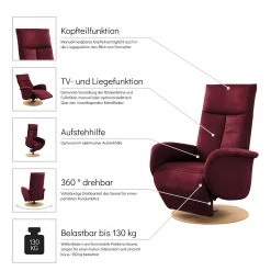 Loftscape Fauteuil relax Nesebar I - Microfibre Flavie: Bordeaux - Fonction relaxation - Sans aide au redressement - Réglage manuel 19 Loftscape Fauteuil relax Nesebar I - Microfibre Flavie: Bordeaux - Fonction relaxation - Sans aide au redressement - Réglage manuel -Pas Cher Fauteuils Magasin 1000313432 211217 13412900364 DETAILS P000000001000313432