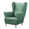 Norrwood Fauteuil bergère Ranu I - Microfibre Enza: Vert menthe -Pas Cher Fauteuils Magasin 1000329982 220304 010 IMAGE P000000001000329982