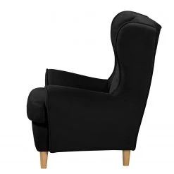 Norrwood Fauteuil bergère Ranu II - Microfibre Jada: Noir -Pas Cher Fauteuils Magasin 1000329985 220304 040 DETAILS P000000001000329985