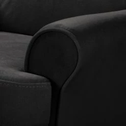 Norrwood Fauteuil bergère Ranu II - Microfibre Jada: Noir -Pas Cher Fauteuils Magasin 1000329985 220304 062 DETAILS P000000001000329985