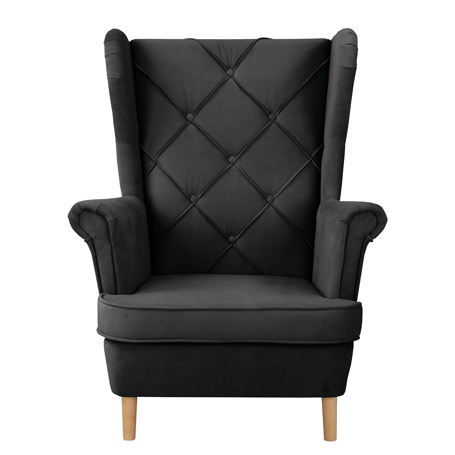 Norrwood Fauteuil bergère Olmen - Microfibre Jada: Noir 5 Norrwood Fauteuil bergère Olmen - Microfibre Jada: Noir – Image 3