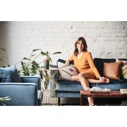 Eva Padberg Collection Fauteuil Edina - Bleu foncé 19 Eva Padberg Collection Fauteuil Edina - Bleu foncé -Pas Cher Fauteuils Magasin beistelltisch averill eisen messing 4707208