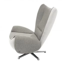 Tom Tailor Fauteuil design Tom - Gris / Gris clair -Pas Cher Fauteuils Magasin designersessel tom webstoff grau creme 1037054