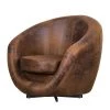 Fredriks Fauteuil pivotant Marvin - Aspect cuir vieilli - Marron -Pas Cher Fauteuils Magasin drehsessel marvin antiklederlook braun 348324